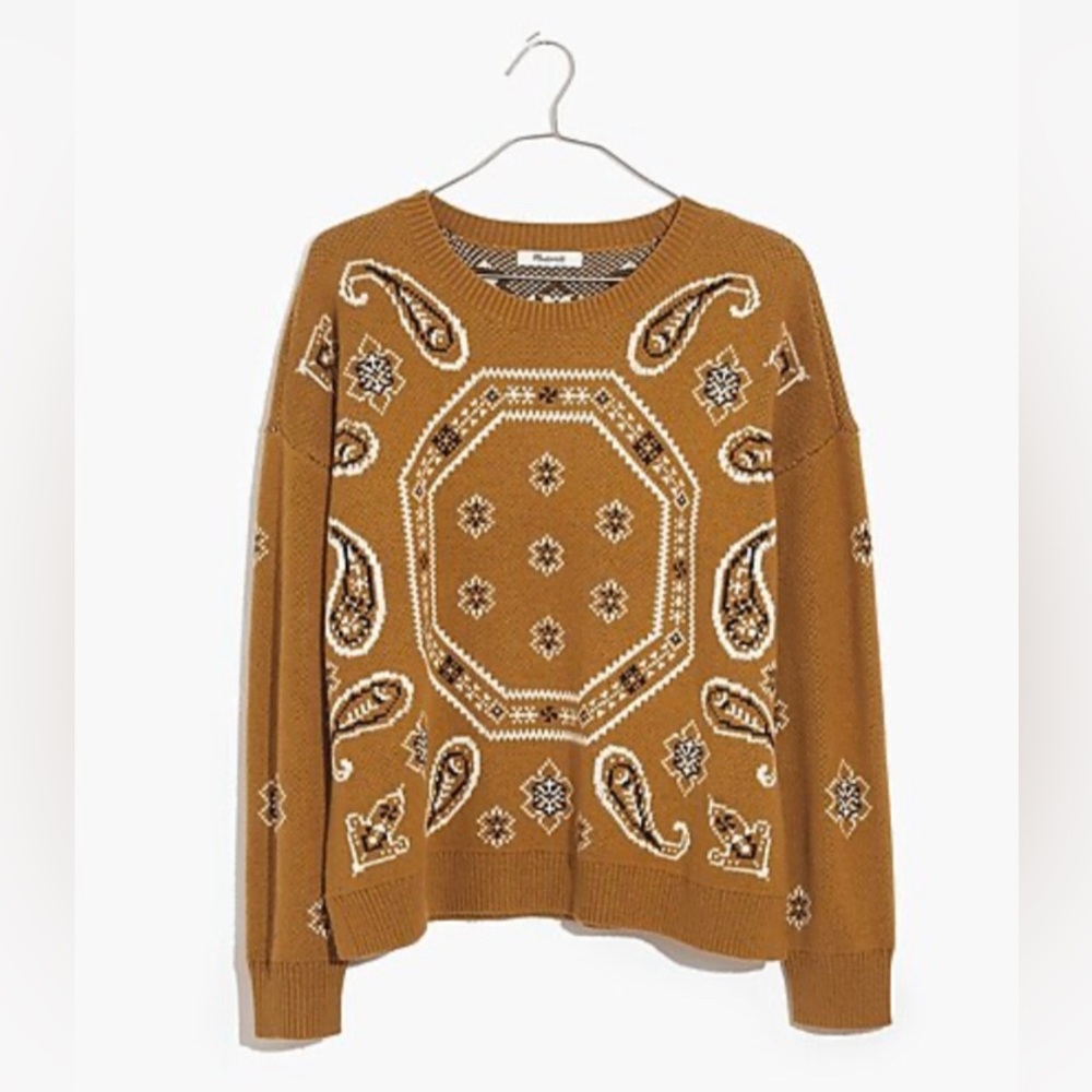 Madewell Bandana Pullover Sweater XS
